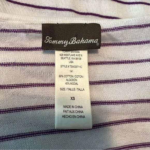 Tommy Bahama striped asymmetric sweater - Picture 4 of 10
